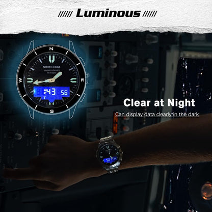 DIDITIME Tactical Watches for Men, Military Watches for Men, Waterproof 164FT, Fitness Watch, Mens Digital Watches with Compass, Metronome, Pedometer, Lightweight Breathable Nylon Watch - color: SNOW LEOPARD-SILVER