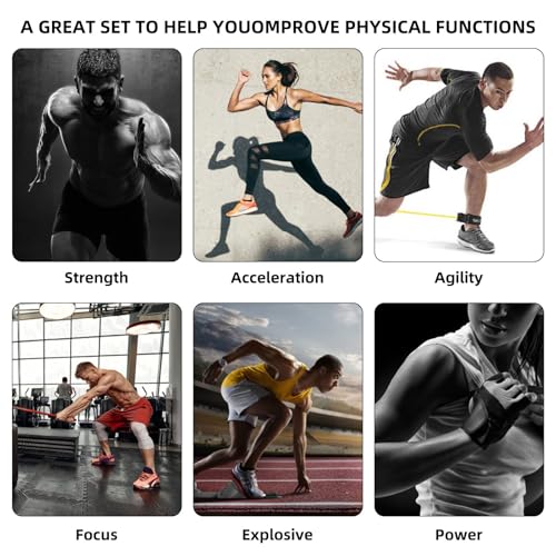 Resistance Speed Training Equipment, Dual Running Bungee Bands - color: Black-6.6ft