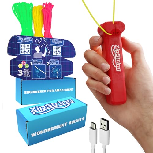 ZipString Original Rope Launcher Toy, Rock'it Red - color: Rock'it Red