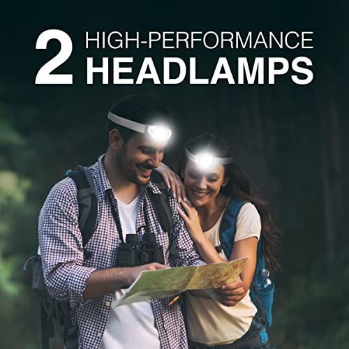 Energizer LED Headlamp PRO (2-Pack), IPX4 Water Resistant Head Light - color: Stone Gray, size: 2-Pack