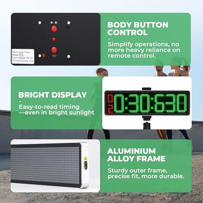 Powered Cordless Lap Laser Timer with Stand