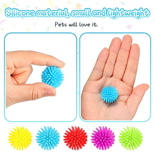 HyDren 25 Pack Mini Spiky Porcupine Sensory Balls, Multicolor, 1.18 in