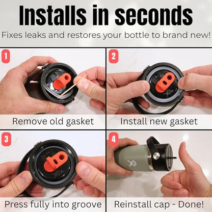 Captain O-Ring – Replacement Lid Gaskets for Hydro Flask Wide Mouth Flex Caps (5 Pack)