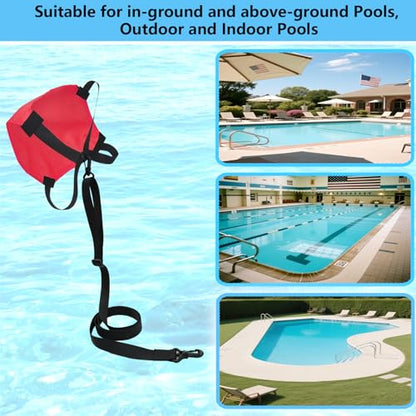 Adjustable Swim Parachute Belt - Resistance Training - color: Red