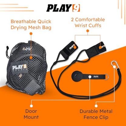 Play 9 Sports Resistance Exercise Bands Baseball Activation Elastic Training Athletes Equipment Bands - color: Black, style: Teen Wrist Strap
