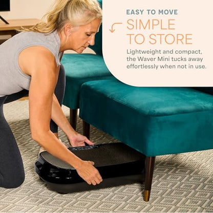 Lifepro Waver Mini Vibration Plate Exercise Machine with Resistance Bands - color: Black