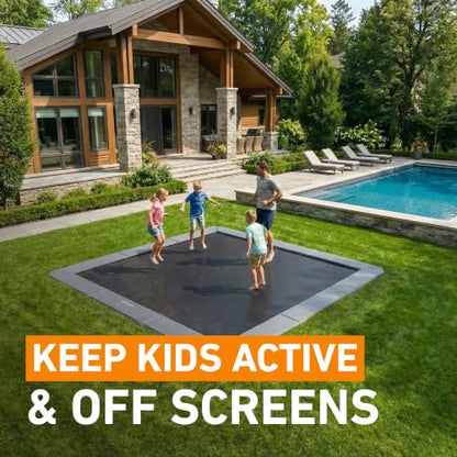 Avyna Premium In-Ground Trampoline – Outdoor Trampoline for Kids and Adults with Advanced Safety Features - size: 15x15' FT - Square