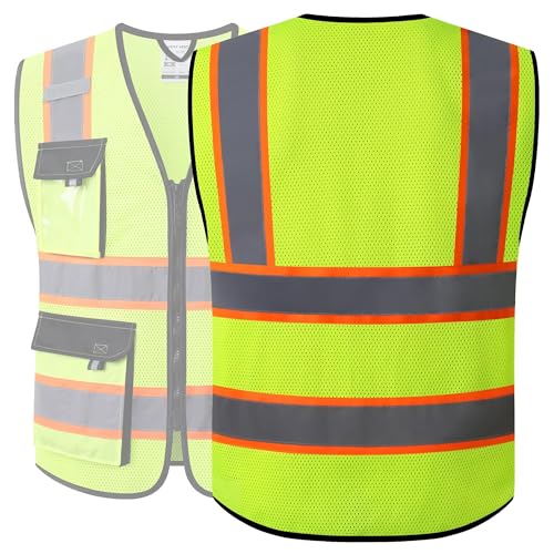 JKSafety Safety Vest for Men Women Hi Vis Reflective Vest JK220 Yellow S - color: Jk220-yellow, size: Small