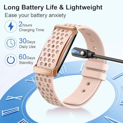 Smart Bracelet, Health Activity Fitness Trackers with Heart Rate Sleep Monitor, 24/7 Blood Oxygen/Calorie/Stress/Step Tracker, Health Fitness Bands, 170+ Sports Modes Smart band with 2 Bands (Pink)
