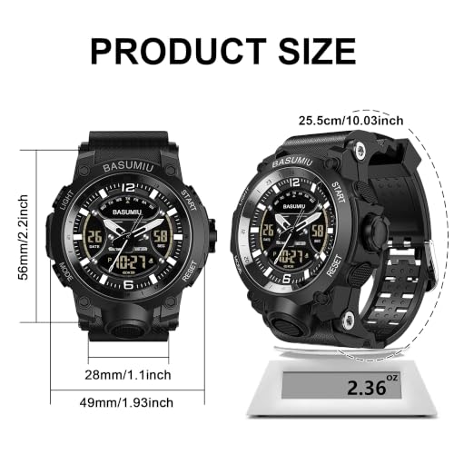 Military Digital Watches for Men Waterproof Work Mens Watch Sports - color: L-Black3