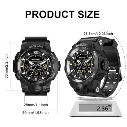 Military Digital Watches for Men Waterproof Work Mens Watch Sports - color: L-Black3