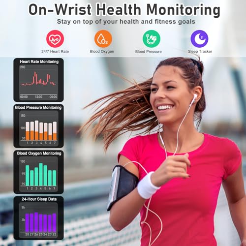Fitness Tracker with 24/7 Heart Rate, Blood Oxygen, Sleep Tracker, 1.47''Waterproof Fitness Watch, Activity Tracker with Step Tracker for Women Men - color: White