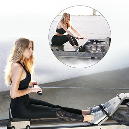 Water Rower Rowing Machine for Home Use, Solid Ash Wood Rower