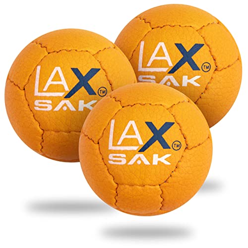 Soft Practice Lacrosse Balls,1, 2, 3, 6, 12, 24, 36, 60, & 120 Packs - Same Weight & Size as a Regulation Lacrosse Balls, Great for Indoor & Outdoor Practices, Less Bounce & Minimal Rebounds - color: Orange, size: 3 Pack