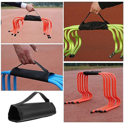 2 Pack Agility Hurdles Carrier Handle Quick Attachment Carrying Wrap Grip Storage Organizer for Speed Training Hurdle Soccer Basketball Football Training Equipment Easy Transport