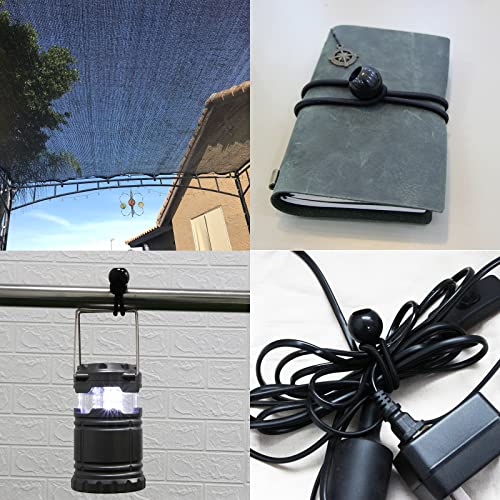 Bungee Cord with Balls 15 Inch, UV Resistant, Black, 50- Piece - size: 15 inch X 1 inch Ball