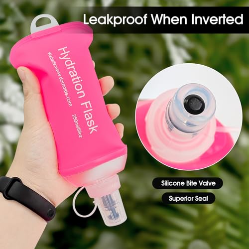 GUYI GYGYL Soft Flask, Collapsible Water Bottle for Sports, 250ml Pink - color: 250ml Pink