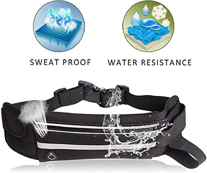 Armear Travel Belt Money Waist Pack - Hidden Waterproof Anti Theft Passport Security Fanny Pouch Wallet for Running Men Women