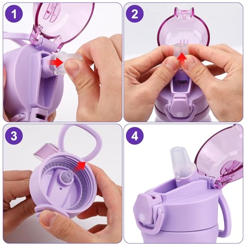 4pcs Water Bottle Mouthpiece Replacement Compatible with BJPKPK 18oz, 25oz