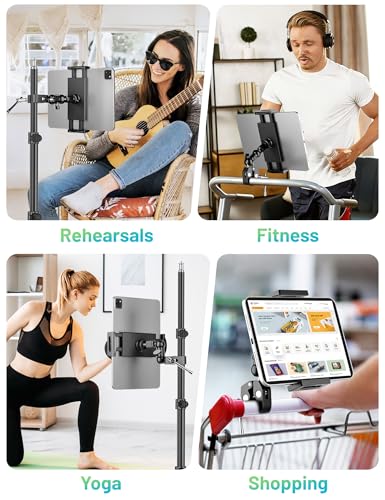 iPad Holder for Mic Stand, Mic Tablet Stand – 360° Swivel
