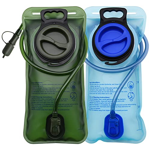 1.5L/2L/2.5L/3L Large Opening Hydration Bladder for Cycling Hiking Camping - color: 2L, 2 Pack