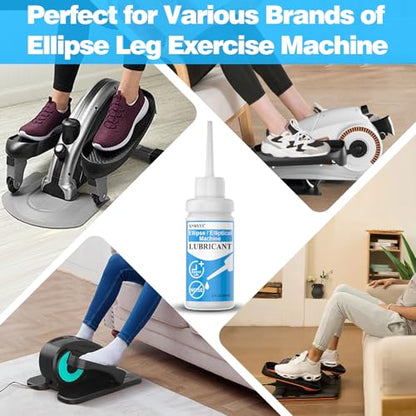 2 Pcs Elliptical Exercise Machine Lubricant, Lube Apply to Under Desk Ellipse Leg Exerciser for Home, Electric Seated Foot Pedal Exerciser, Reduce Nosie & Keep Machine Running Smoothly