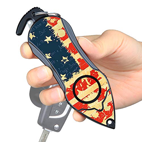 StingerUSA 140dBSiren Personal Safety Alarm Keychain Emergency Tool USAFlag - color: USA Flag