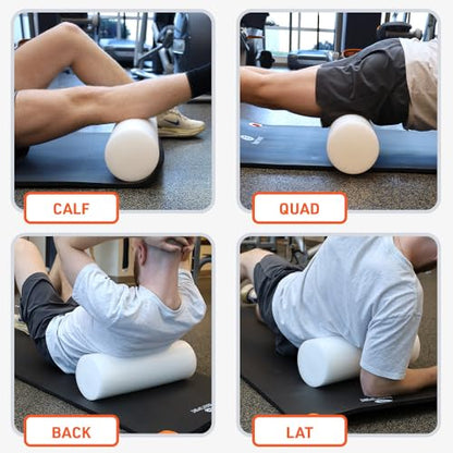 Body Sport Foam Roller, Full Round 6 in. x 18 in. – Lightweight & Durable for Flexibility, Strengthening & Rehab – High-Density Foam for Muscle Reeducation, Spinal Stabilization & Pressure Relief - size: Full Round 6 x 18 in
