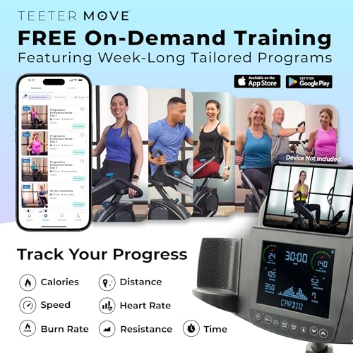 Teeter FreeStep Recumbent Cross Trainer Stepper, Zero-Impact Exercise Bike Alternative w/Patented Physical Therapy Stride, Up to 350lb, Free App w/Trainer Workouts - style: LT7