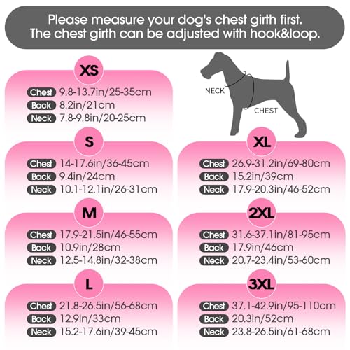 FUAMEY Dog Safety Vest High Vis Hunting Dog Vests for Small Dogs Reflective - color: Pink, size: Small