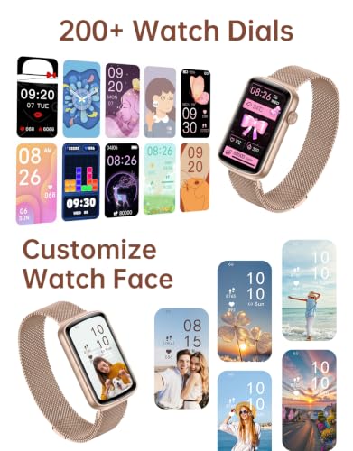 RUIMEN Fitness Tracker, Fitness Watches for Women Men with Heart Rate Monitor Blood Oxygen Sleep Tracker Pedometer, 1.47" Smart Watch Step Calorie Counter for Android iOS IP68 Waterproof, 2 Bands