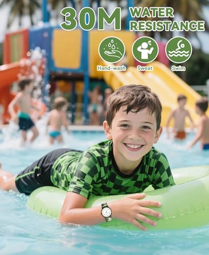 SOCICO Kids Analog Watch 30M Waterproof & Learning Time for Girls Boys - color: Camo-Mosaic