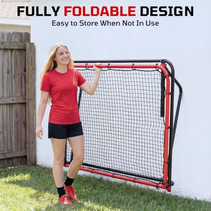 Haokelball 12x6/6x4 FT Soccer Goal for Backyard Portable Metal Frame - color: Red and Black