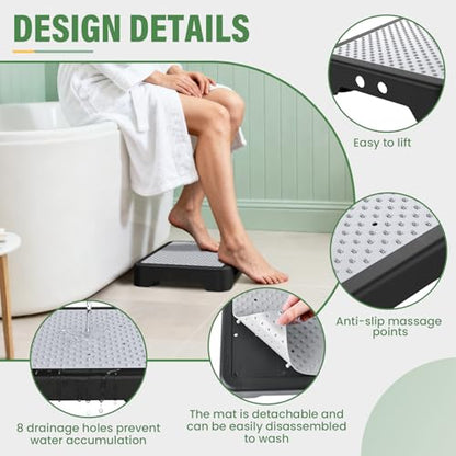 SOYO Mobility One Step Stool Platform for Adults & Elderly, Black-Gray - color: Black-gray