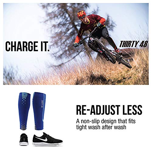 Thirty48 Graduated Calf Compression Sleeves 15-20 OR 20-30 mmHg | Maximize Fast Recovery by Increasing Oxygen to Muscles - color: [2 Pairs] Pink, size: Small
