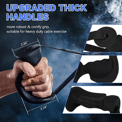 HXD-ERGO Ergonomic Exercise Handles for Cable Machine Attachments - color: Detachable Carabiner