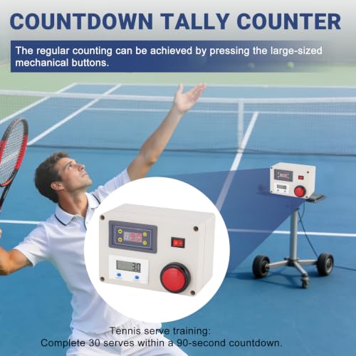 Countdown Tally Counter, 0-99999 Counts & 0.01s-999min Timer