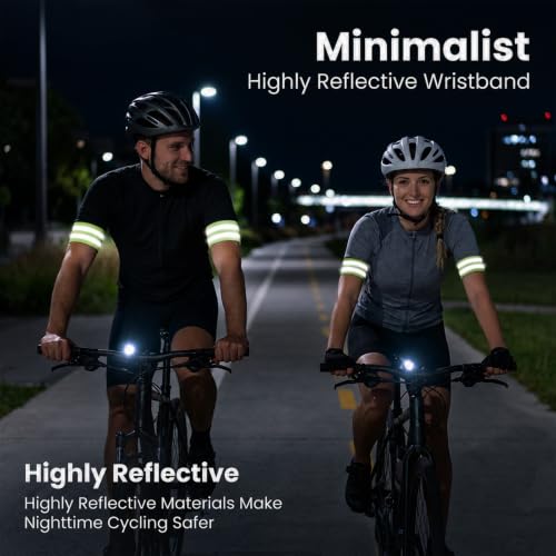 4Pcs High Visibility Reflective Bands, Elastic Reflective Wristbands