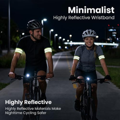 4Pcs High Visibility Reflective Bands, Elastic Reflective Wristbands