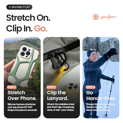 Pulpo Safety Cell Phone Lanyard, Phone Wrist Strap, Lavender, 6.1" to 6.8" - color: Lavender, size: Large 6.1-6.8"