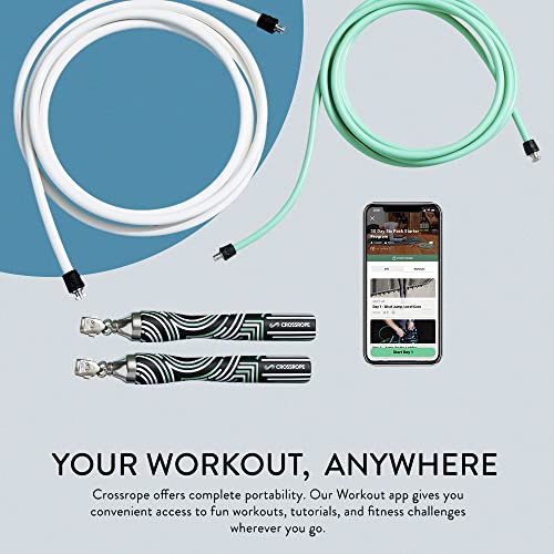 Crossrope Jump Rope Get Lean Set - Speed Rope and Strength Rope