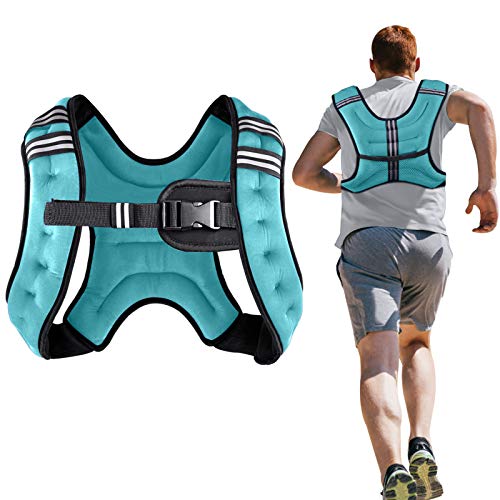 Henkelion Weighted Vest Weight Vest for Men Women Kids Weights Included, Body Weight Vests Adjustable for Running, Training Workout, Jogging, Walking - color: Blue, size: 12 lbs