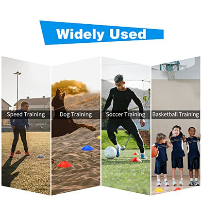 25/50/100pcs Disc Cones, Agility Soccer Cones with Carry Bag and Holder - color: 100pcs