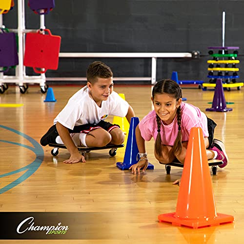 Champion Sports High Visibility Flexible Vinyl Cones for Sports Training, Agility Drills, Field & Gym Marking Sets - color: Purple, style: 12 Inch Cone (Single)
