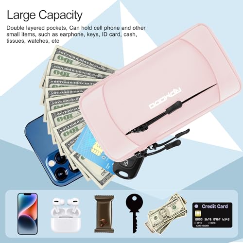 Arm Phone Holder for Running, Crossbody Bag 2-in-1, 7.5 Inch Pink - color: 07-Pink + Black Strap