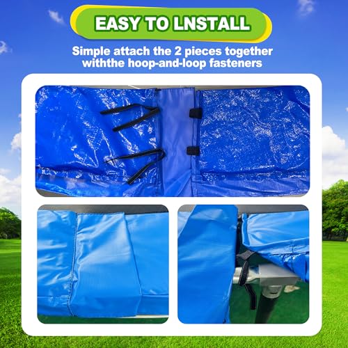 Waterproof Trampoline Spring Cover,Safety Pad Replacement 10-16ft - color: Blue, size: 12FT