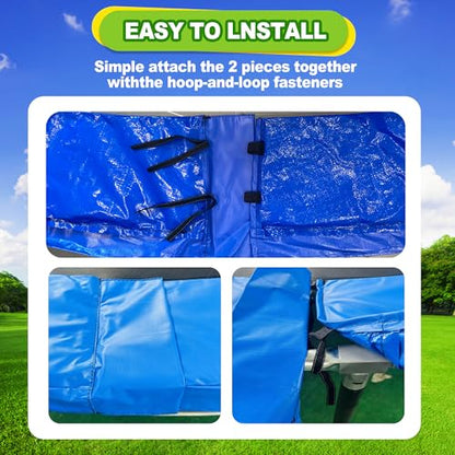 Waterproof Trampoline Spring Cover,Safety Pad Replacement 10-16ft - color: Blue, size: 14FT