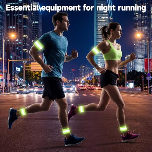 10pcs Reflective Running Armbands,High Visibility Reflective Armband