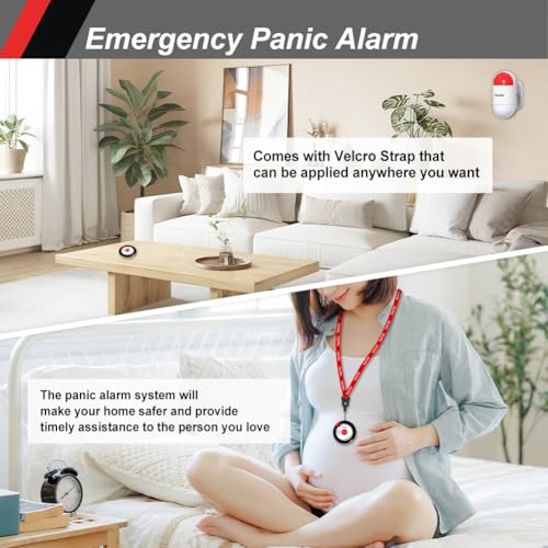 Panic Button Alarm Remote Siren Emergency Alert System for Elderly - style: 1 Siren+1 Button