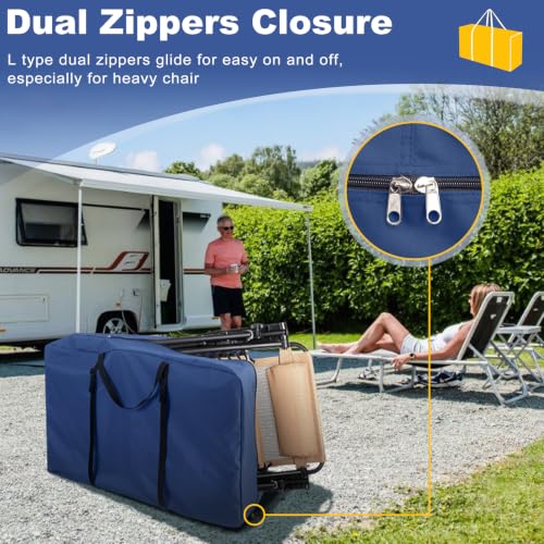 Explore Land Chair Storage Bag for Folding Longue Zero Gravity, Blue - color: 1 Pack: Blue